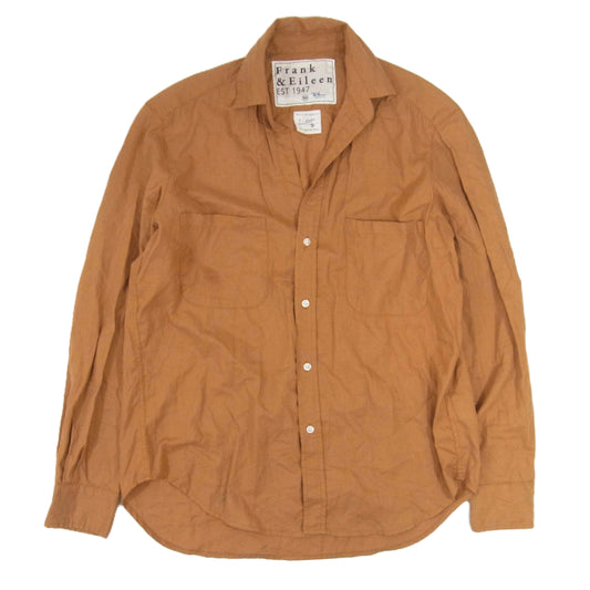 Frank&Eileen フランクアンドアイリーン オープンカラー スキッパー 長袖 シャツ ブラウン系 XS【中古】