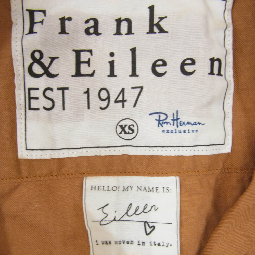 Frank&Eileen フランクアンドアイリーン オープンカラー スキッパー 長袖 シャツ ブラウン系 XS【中古】