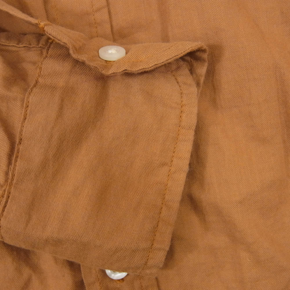 【美品】 Frank＆Eileen 長袖 リネン スキッパー シャツ XS 黄 Frank&Eileen - フランク&アイリーン アヒル 総柄 リネン シャツ