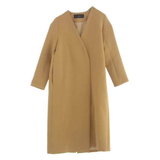 リエス セットイン ノーカラー コート ベージュ系【中古】