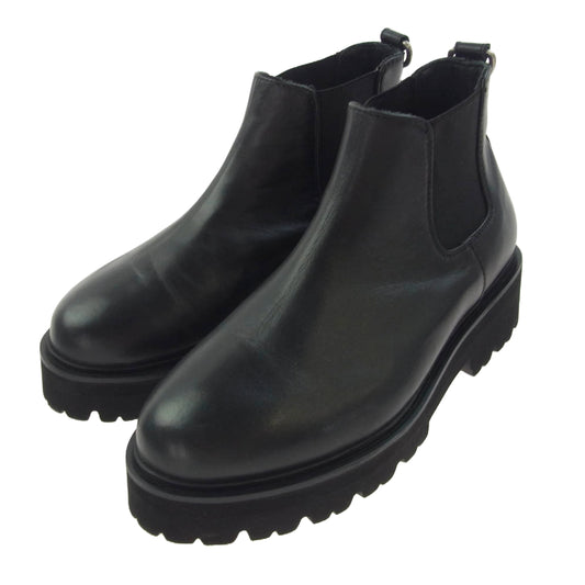 カミナンド 2304W SHORT SIDE GOA BOOTS ヒールリング ショート サイドゴア ブーツ ブラック系 7【中古】