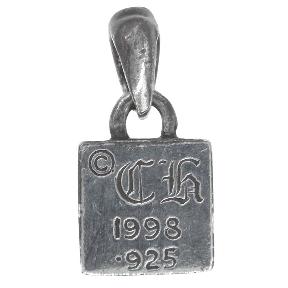 CHROME HEARTS クロムハーツ（原本無） FRAMED CH PLUS 1SAP フレームド CHプラス 1サファイア チャーム ペンダント トップ シルバー系【中古】