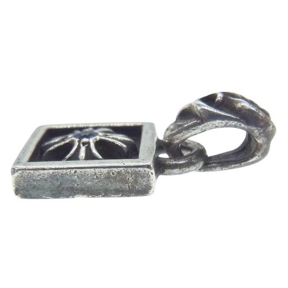 CHROME HEARTS クロムハーツ（原本無） FRAMED CH PLUS 1SAP フレームド CHプラス 1サファイア チャーム ペンダント トップ シルバー系【中古】