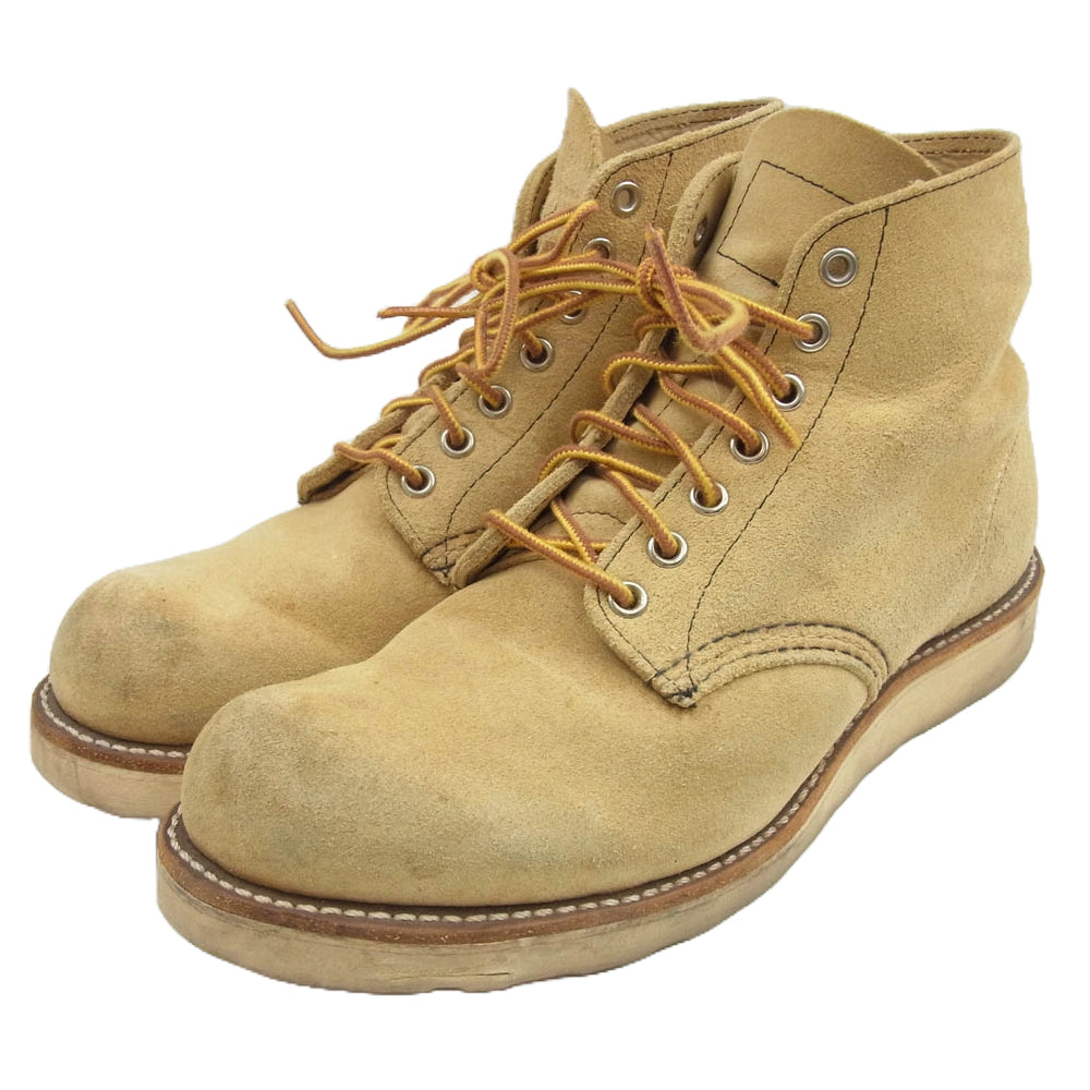 RED WING レッドウィング 8167 プリント犬タグ 復刻 アイリッシュセッター ワーク ブーツ ベージュ系 26cm【中古】