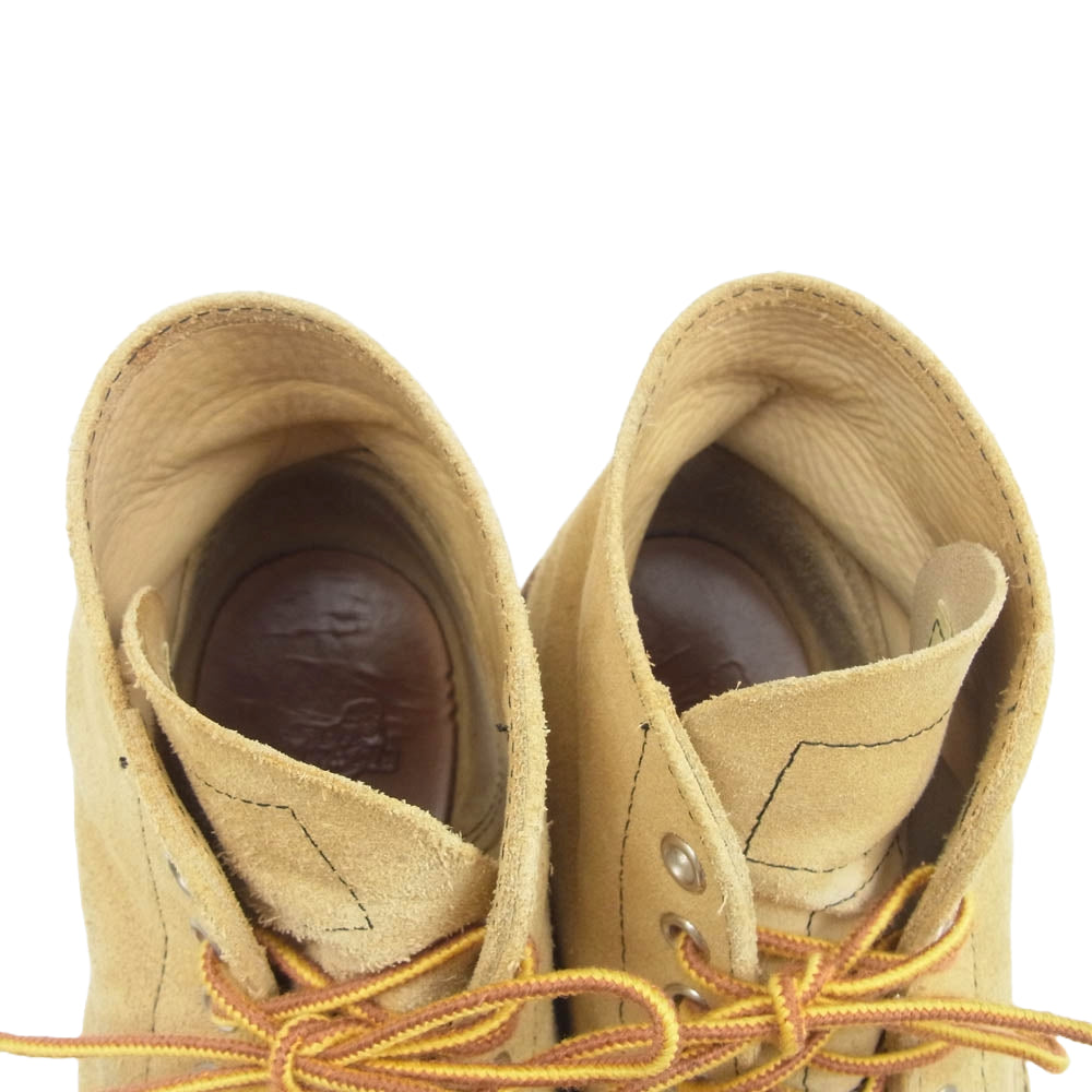 RED WING レッドウィング 8167 プリント犬タグ 復刻 アイリッシュセッター ワーク ブーツ ベージュ系 26cm【中古】