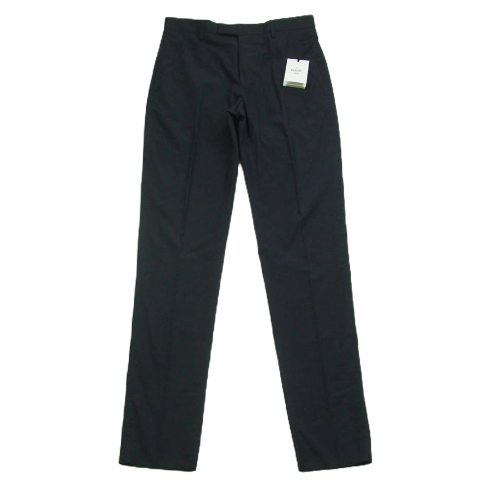 Berluti ベルルッティ R24TTU83COHF シャドー チェック スラックス パンツ イタリア製 ダークネイビー系 46【美品】【中古】