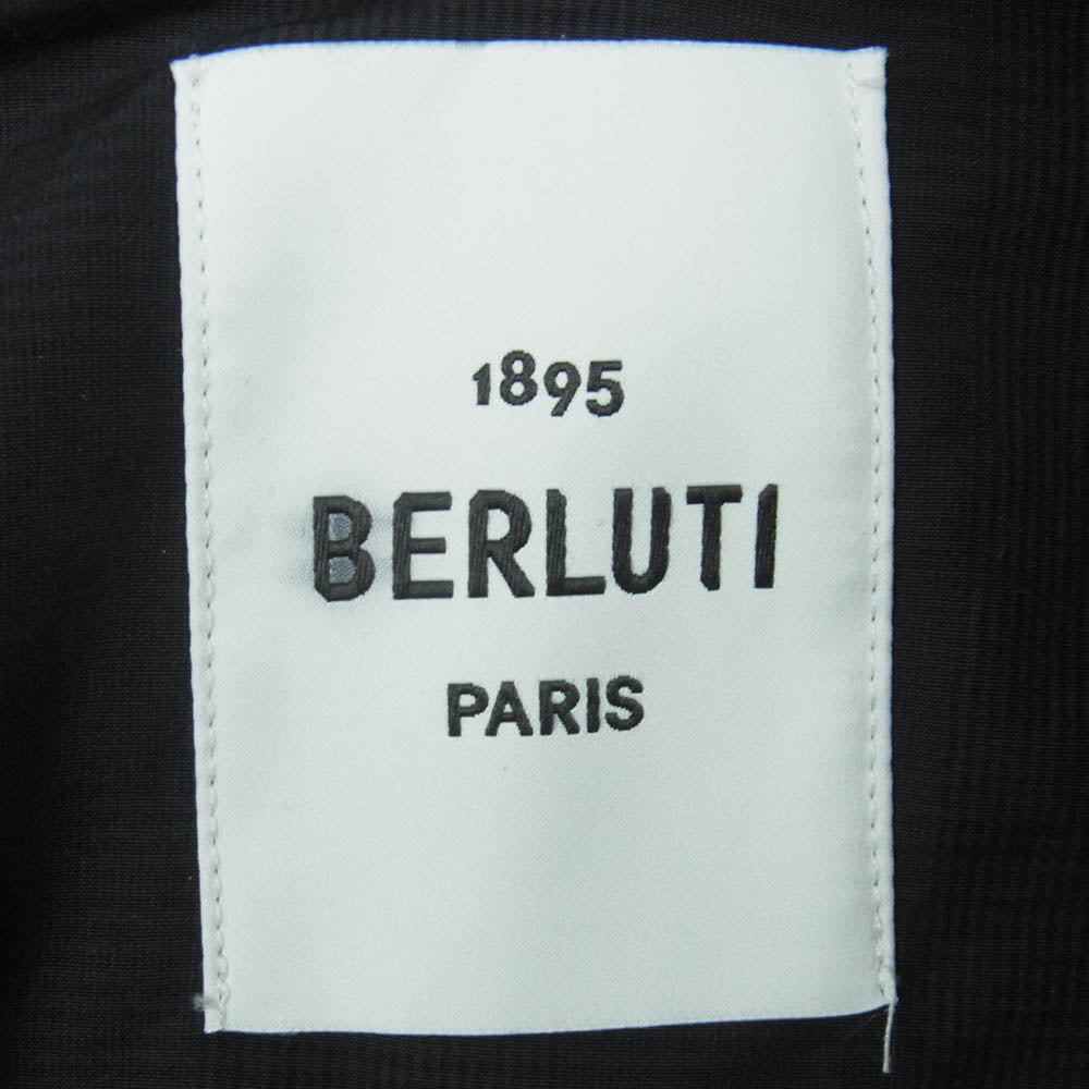 Berluti ベルルッティ R24TTU83COHF シャドー チェック スラックス パンツ イタリア製 ダークネイビー系 46【美品】【中古】