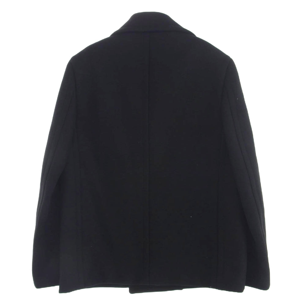 LOUIS VUITTON ルイ・ヴィトン 23AW 1A8WQL LVM テクニカル ウール Pコート エンボス ロゴ ピーコート ブラック系 50【美品】【中古】