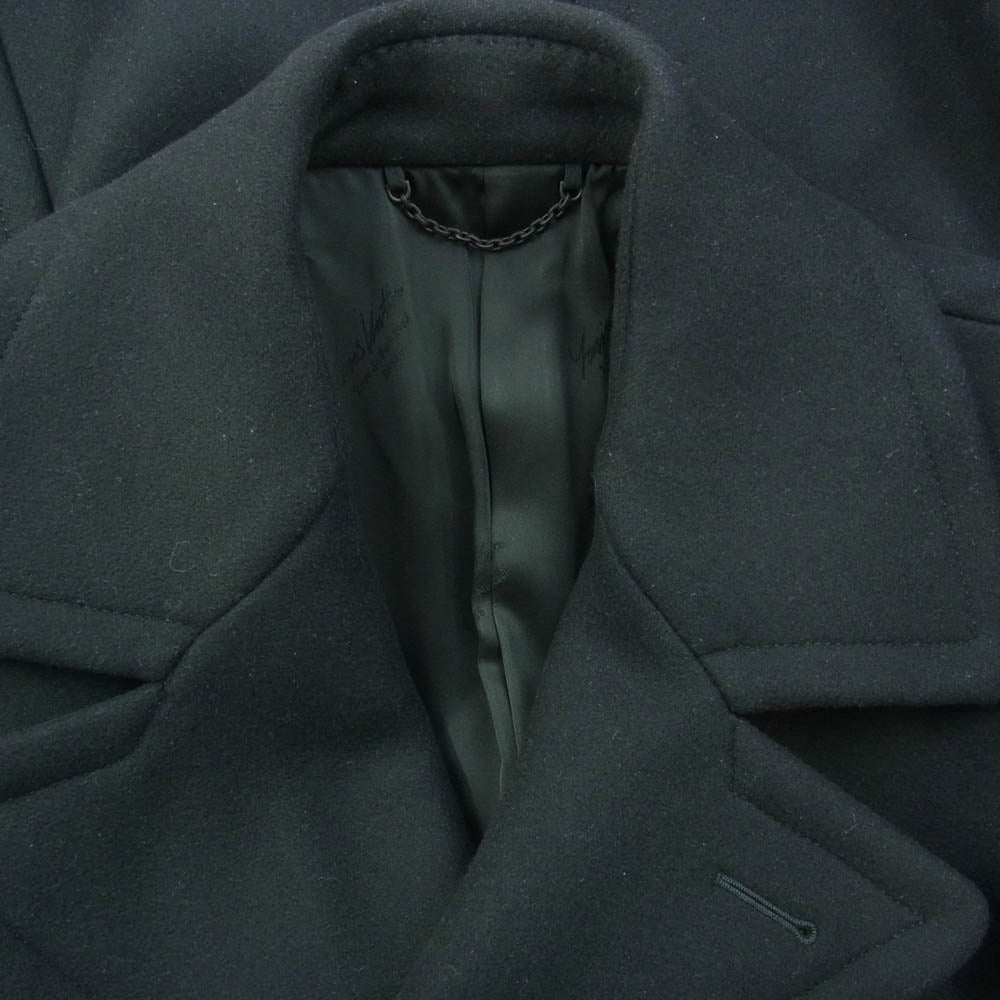 LOUIS VUITTON ルイ・ヴィトン 23AW 1A8WQL LVM テクニカル ウール Pコート エンボス ロゴ ピーコート ブラック系 50【美品】【中古】