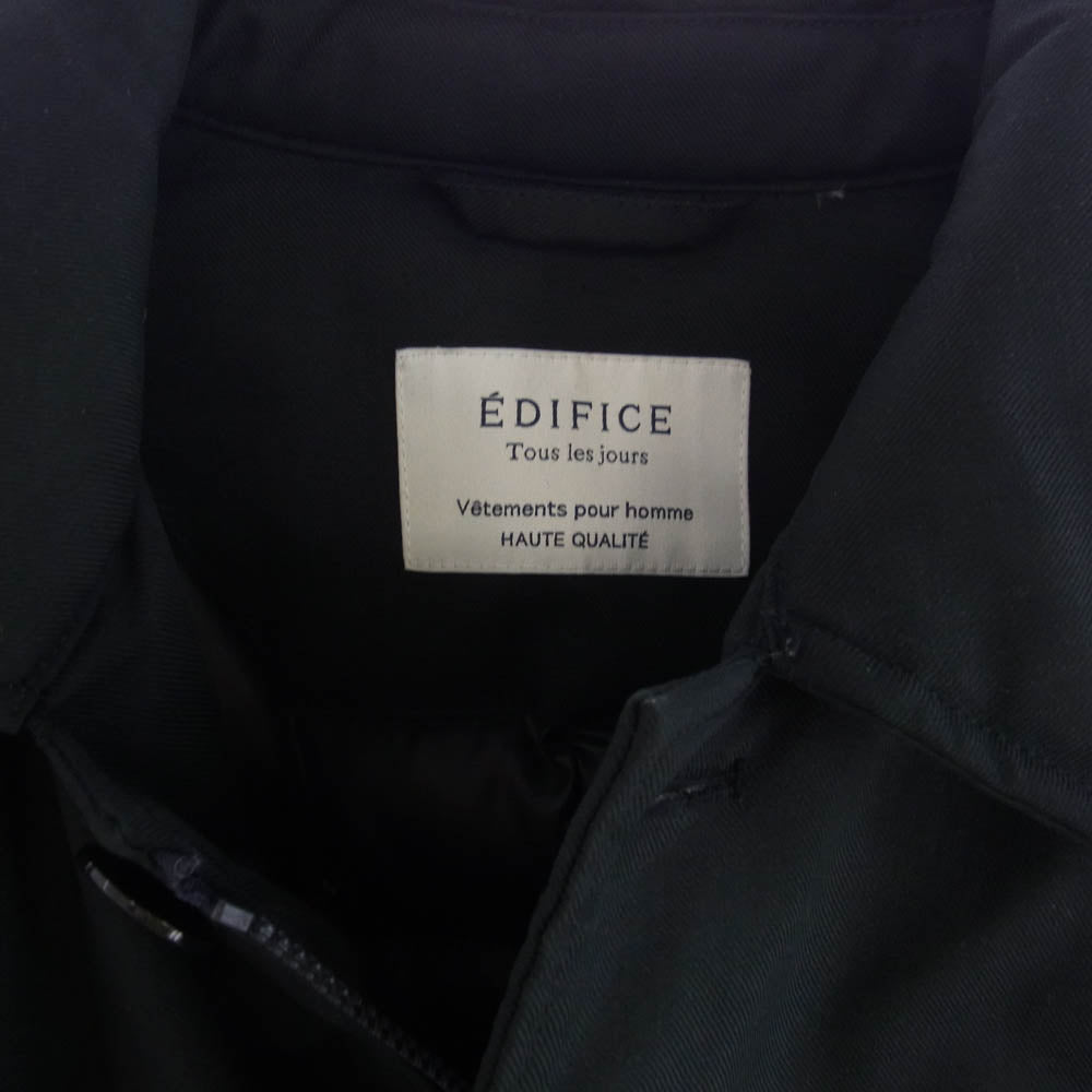 EDIFICE エディフィス 14-011-300-5000 ステンカラー ダウン ジャケット ネイビー系 44【中古】