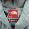 Supreme シュプリーム × The North Face ノースフェイス 24AW Down Filled Zip Up Hooded Sweatshirt Heather Grey フィルド ジップ アップ パーカー グレー系 S【新古品】【未使用】【中古】