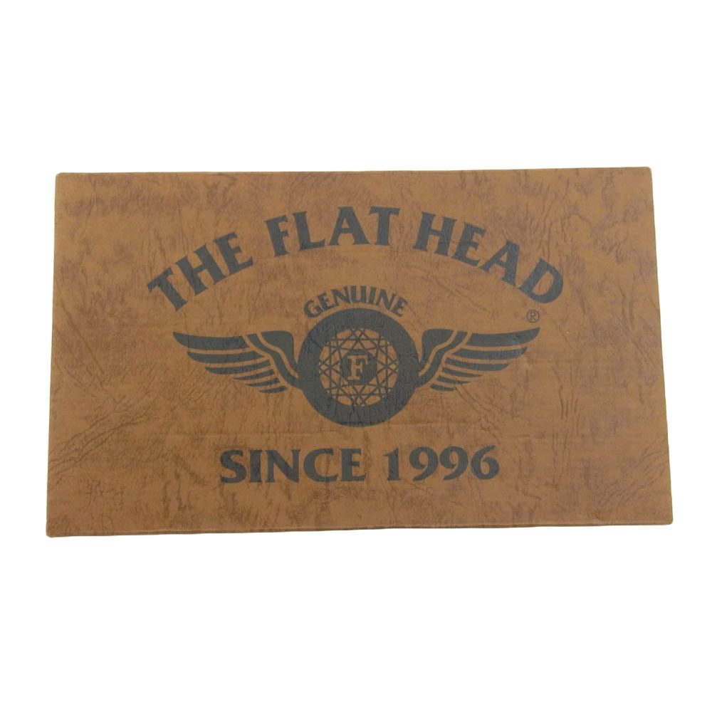 THE FLAT HEAD ザフラットヘッド コードバン レザー ウォレット フラップ 長財布 ブラック系【中古】