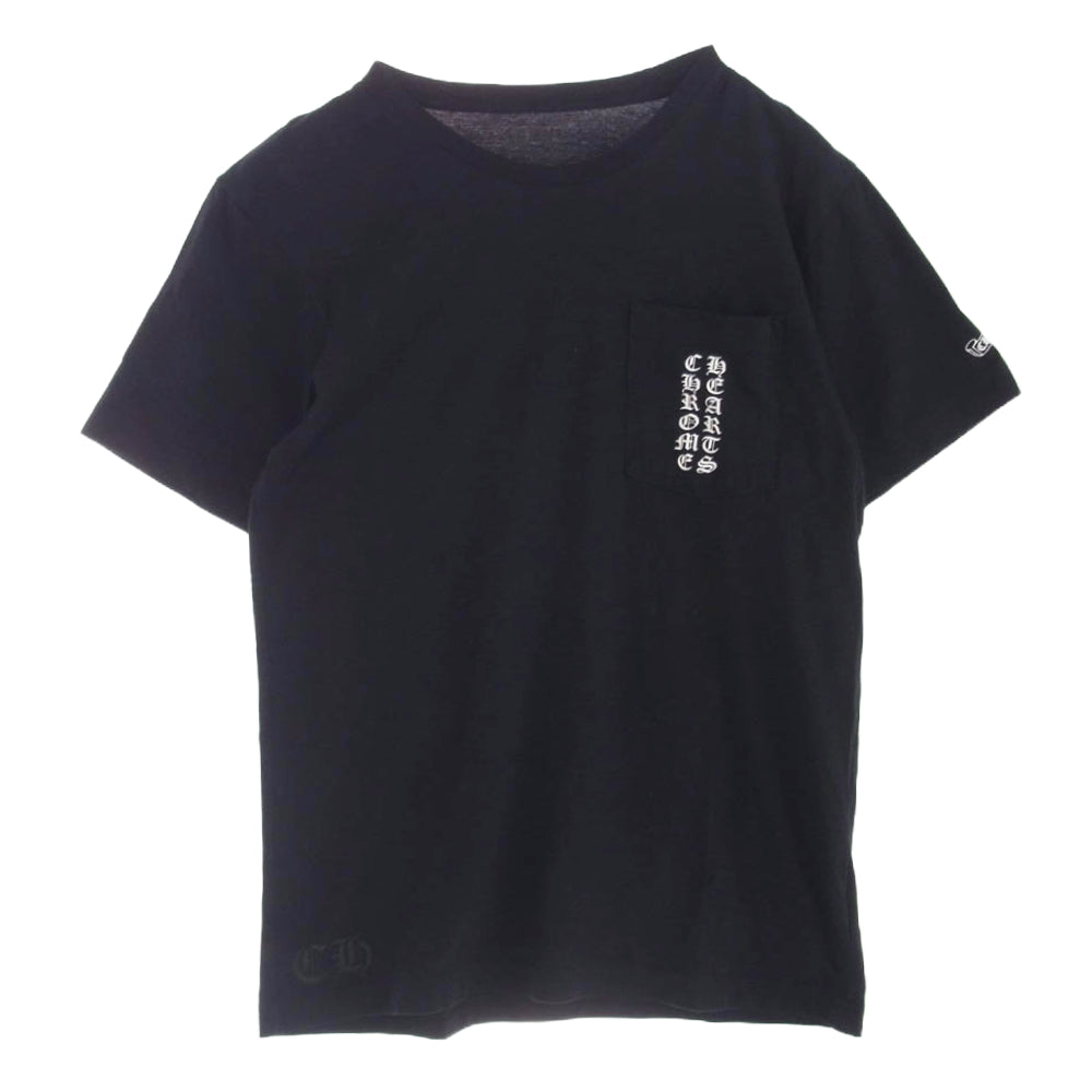 CHROME HEARTS クロムハーツ（原本無） Osaka Scroll Label Logo Tee SS T-SHIRT BLACK 大阪限定 スクロール ラベル 半袖 ポケット Tシャツ ブラック系 M【中古】