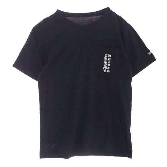 CHROME HEARTS クロムハーツ（原本無） Osaka Scroll Label Logo Tee SS T-SHIRT BLACK 大阪限定 スクロール ラベル 半袖 ポケット Tシャツ ブラック系 M【中古】