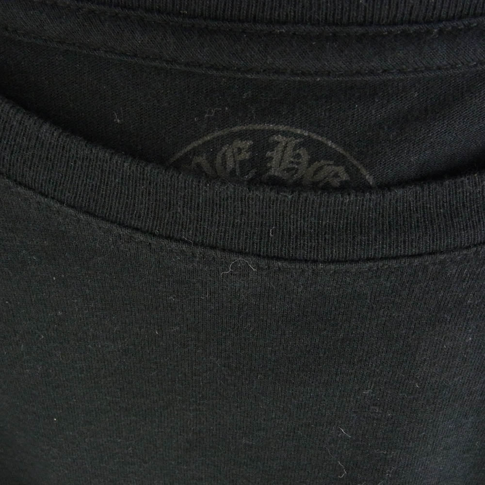 CHROME HEARTS クロムハーツ（原本無） Scroll Label Logo スクロール ラベル セメタリークロス 長袖 ポケット Tシャツ ブラック系 M【中古】