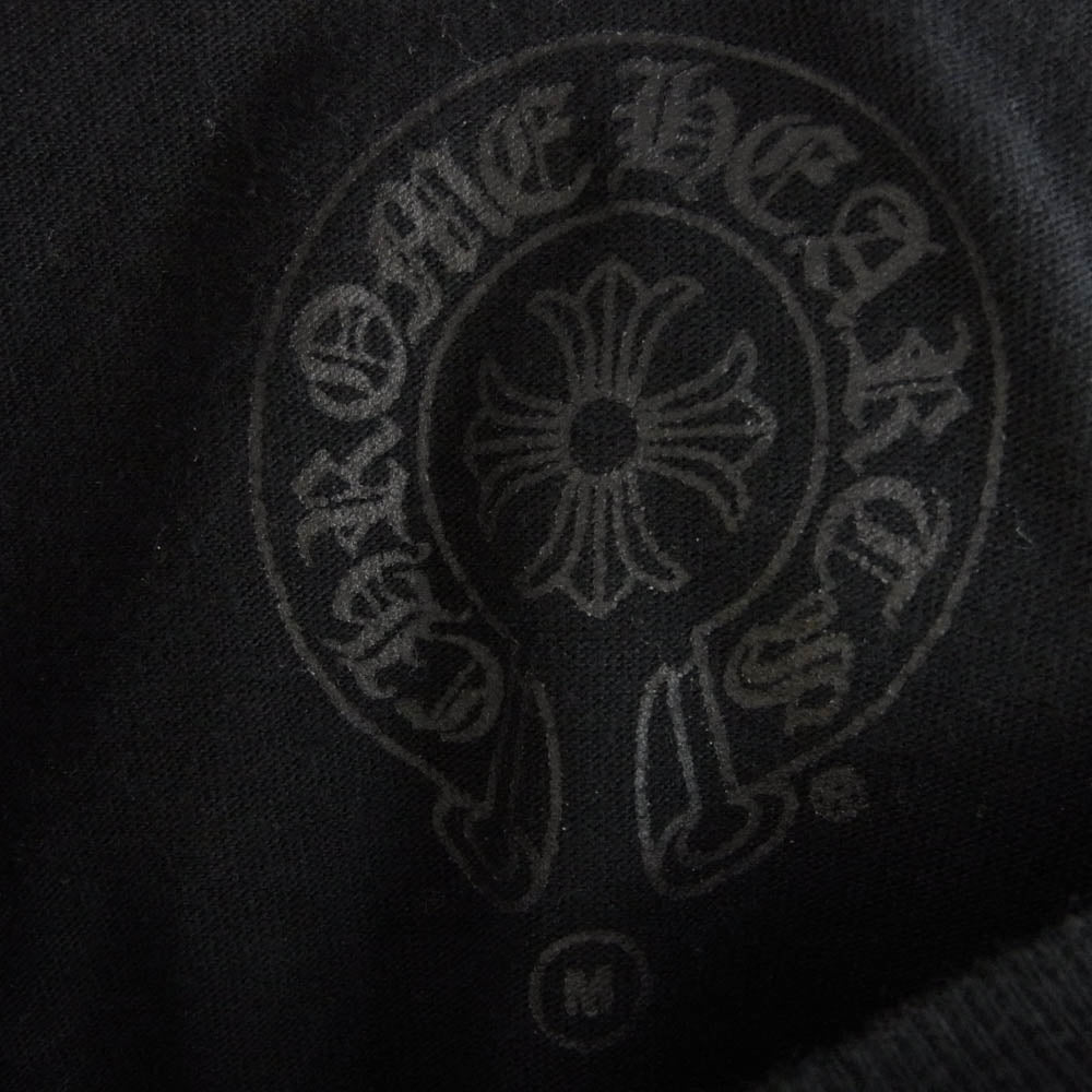 CHROME HEARTS クロムハーツ（原本無） Scroll Label Logo スクロール ラベル セメタリークロス 長袖 ポケット Tシャツ ブラック系 M【中古】