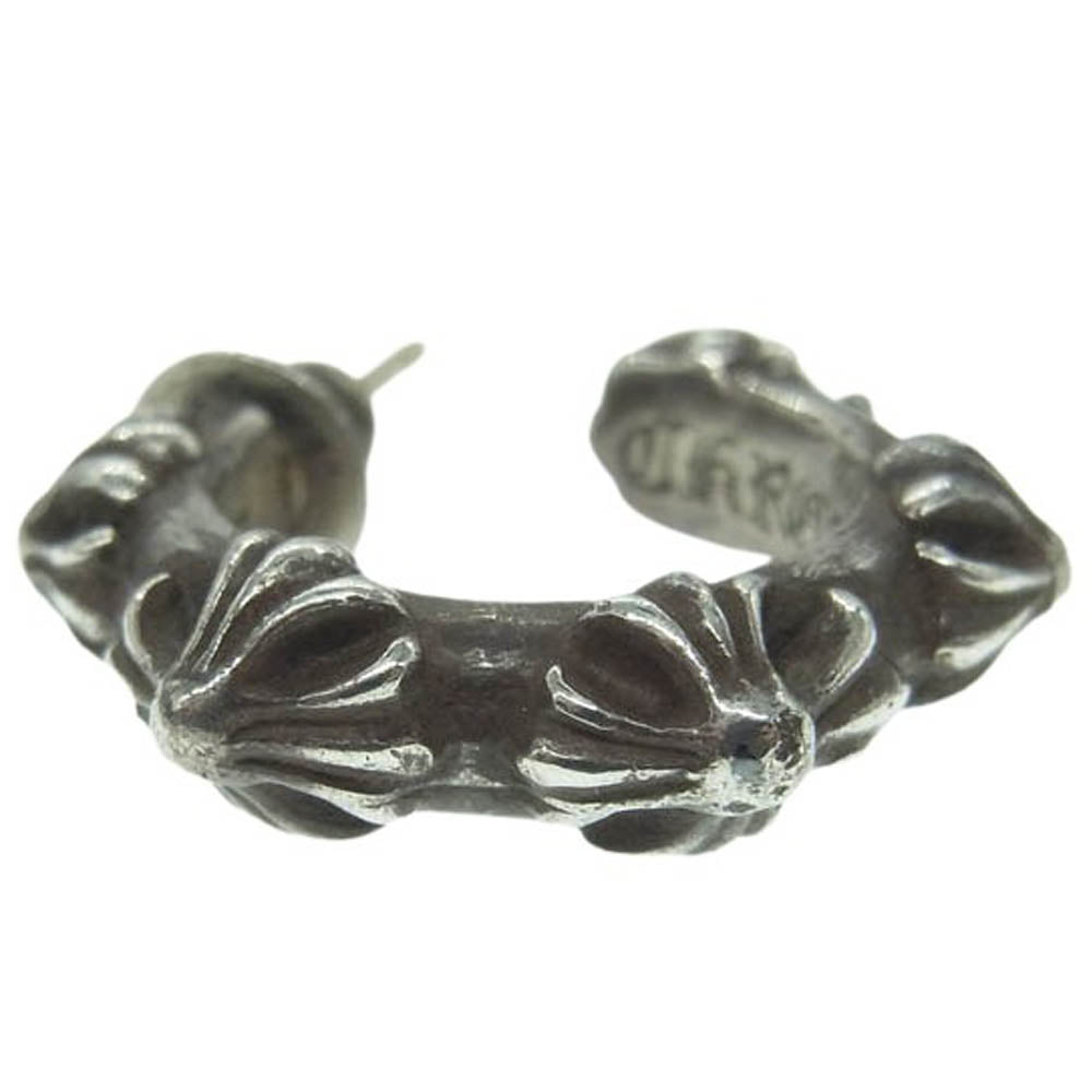 CHROME HEARTS クロムハーツ（原本無） HOOP CROSS SML クロスバンド フープ ピアス【中古】