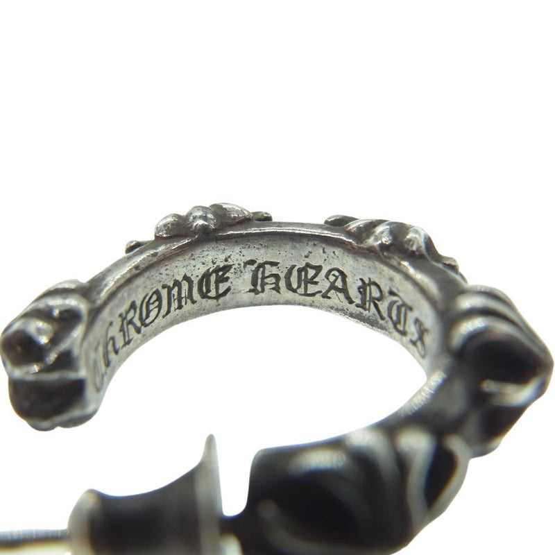 CHROME HEARTS クロムハーツ（原本無） HOOP CROSS SML クロスバンド フープ ピアス【中古】