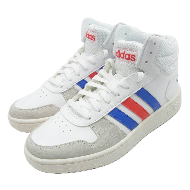 adidas アディダス ADIHOOPS MID ハイカット スニーカー ホワイト系 26cm【中古】