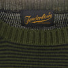 TENDERLOIN テンダーロイン クルーネック ウール ボーダー ニット セーター カーキ系 S【中古】