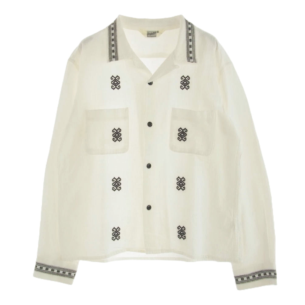 TENDERLOIN テンダーロイン BAJASHIRT オープン カラー 長袖 シャツ ホワイト系 S【中古】