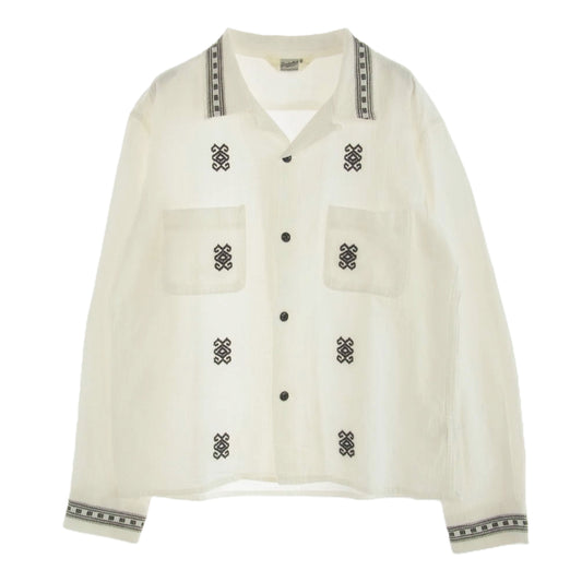 TENDERLOIN テンダーロイン BAJASHIRT オープン カラー 長袖 シャツ ホワイト系 S【中古】