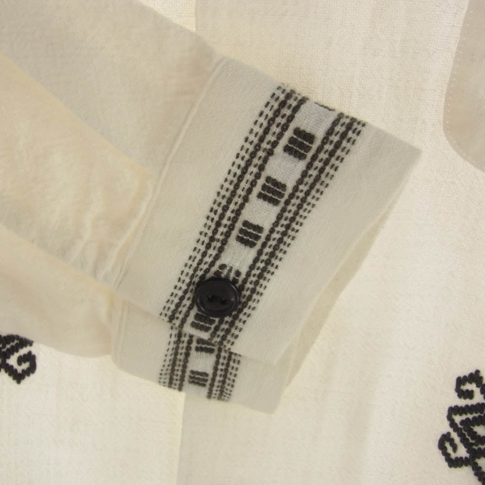 TENDERLOIN テンダーロイン BAJASHIRT オープン カラー 長袖 シャツ ホワイト系 S【中古】