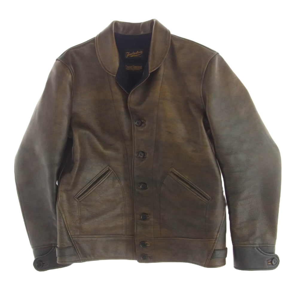 TENDERLOIN テンダーロイン T-HIDE S  ホースハイド ショールカラー レザー ジャケット ブラウン系 M【中古】