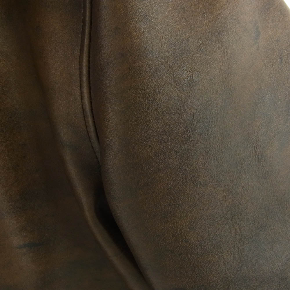 TENDERLOIN テンダーロイン T-HIDE S  ホースハイド ショールカラー レザー ジャケット ブラウン系 M【中古】
