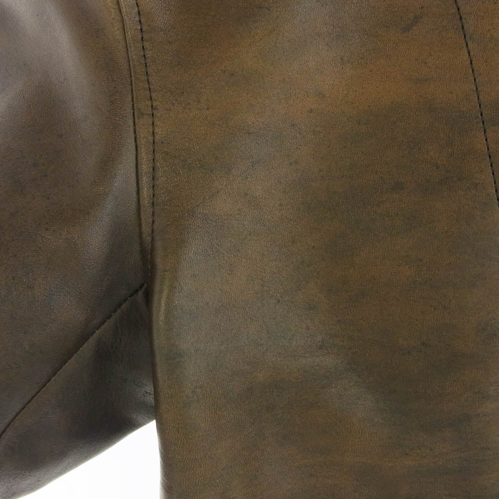 TENDERLOIN テンダーロイン T-HIDE S  ホースハイド ショールカラー レザー ジャケット ブラウン系 M【中古】