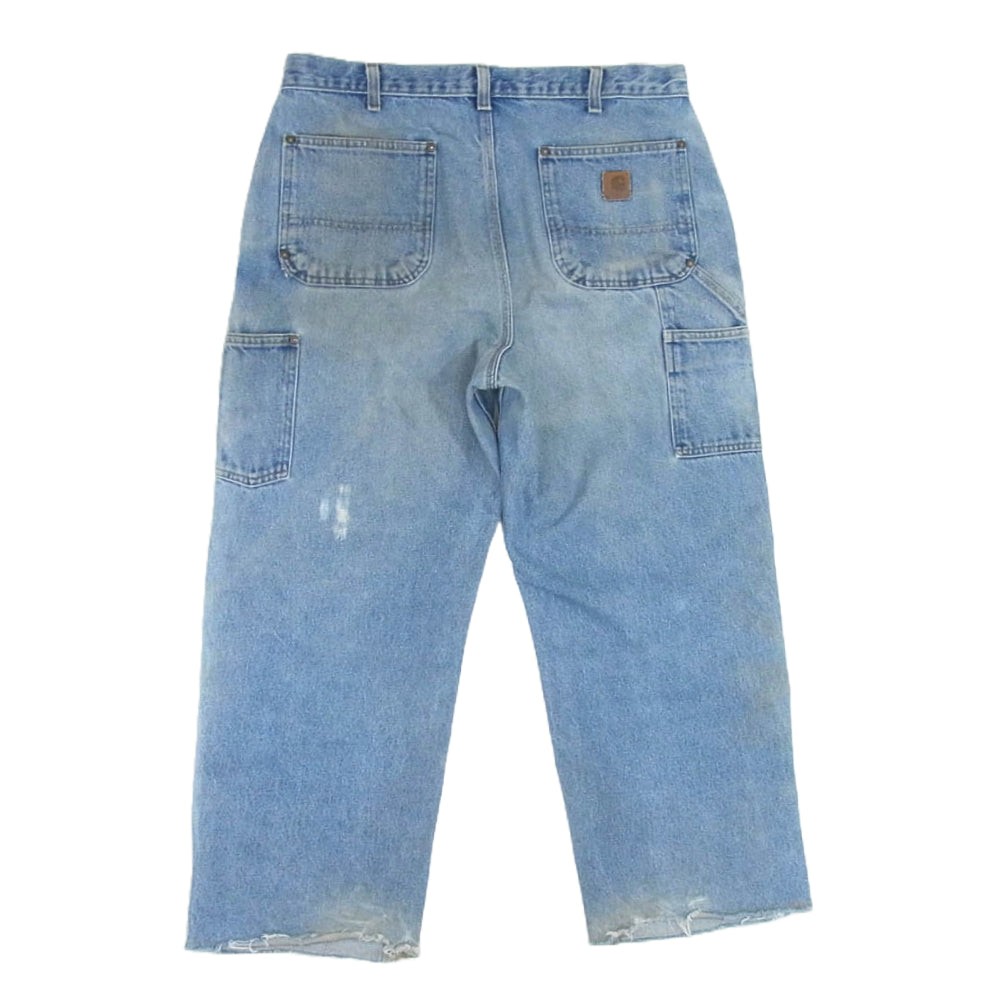 Carhartt カーハート カットオフ ダブルニー ペインター デニム パンツ インディゴブルー系 36【中古】
