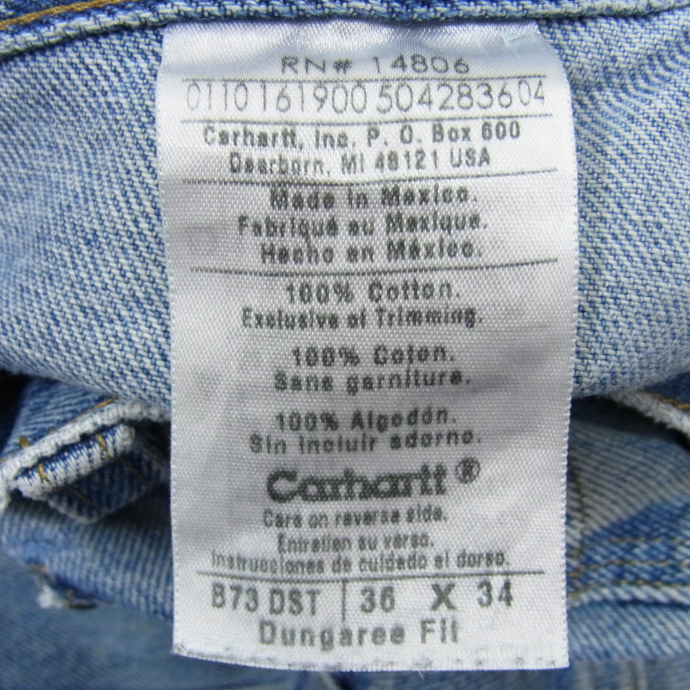 Carhartt カーハート カットオフ ダブルニー ペインター デニム パンツ インディゴブルー系 36【中古】