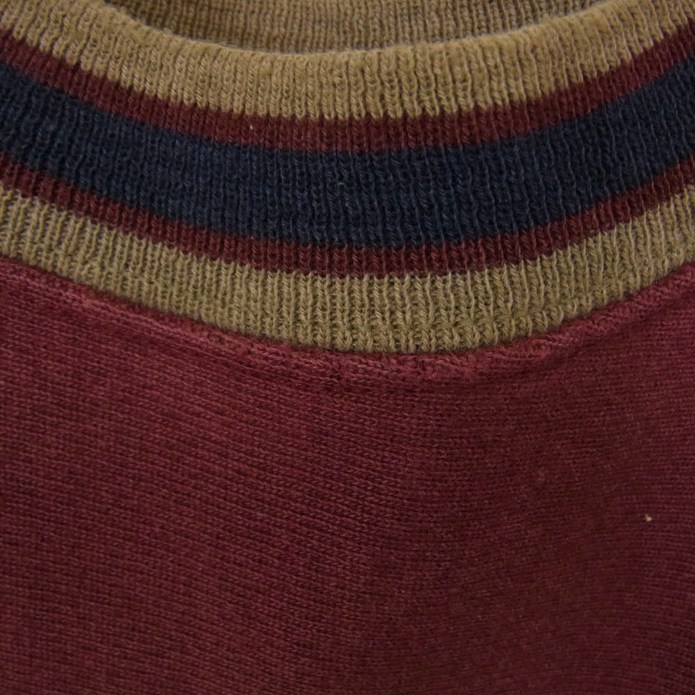 Champion チャンピオン 90s リブライン リバースウィーブ スウェット 刺繡タグ ワインレッド エンジ系 XL【中古】