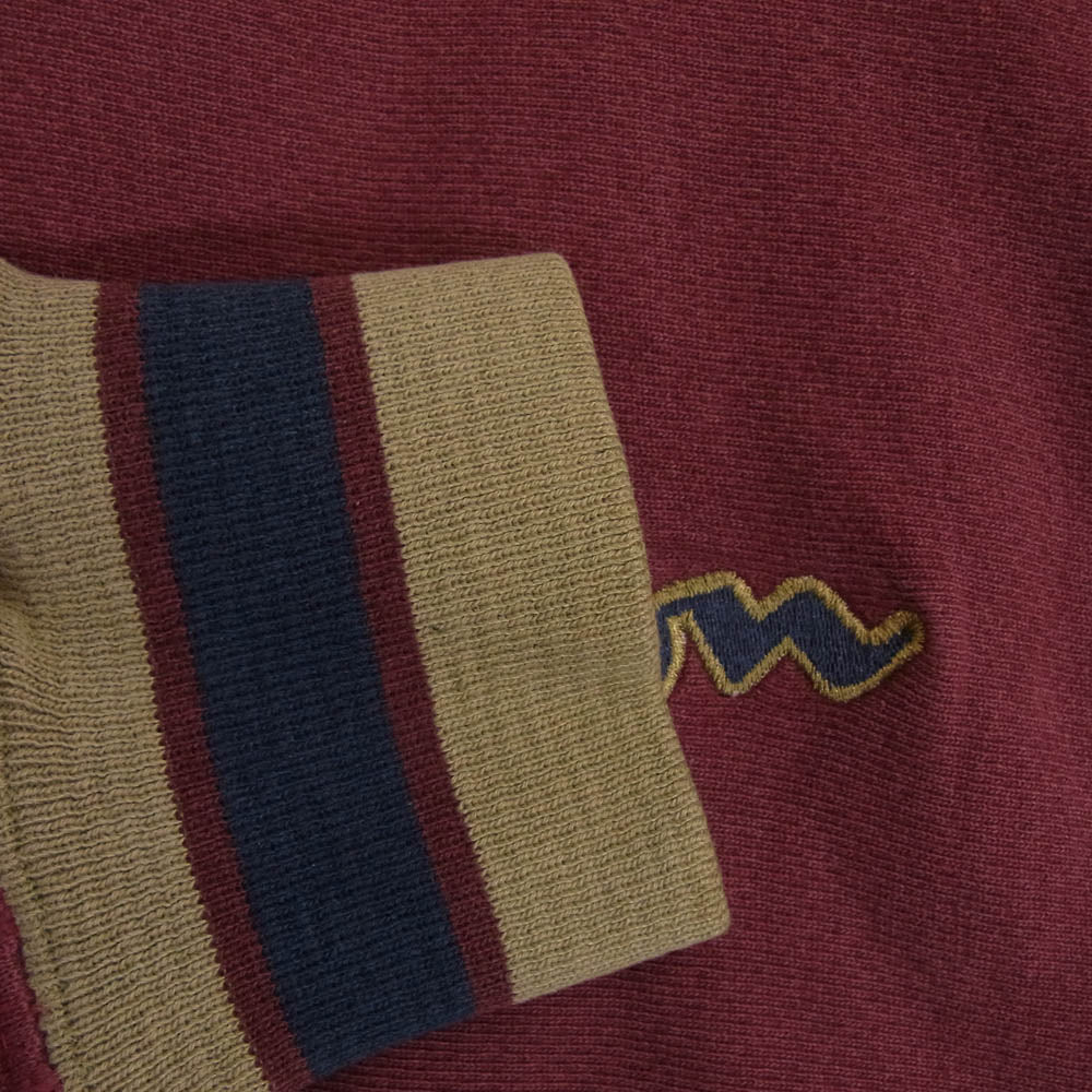 Champion チャンピオン 90s リブライン リバースウィーブ スウェット 刺繡タグ ワインレッド エンジ系 XL【中古】