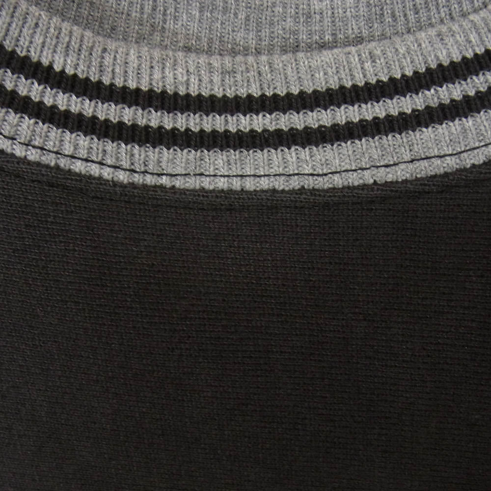 Champion チャンピオン 90s リブライン リバースウィーブ スウェット 刺繡タグ クルーネック ブラック系 M【中古】