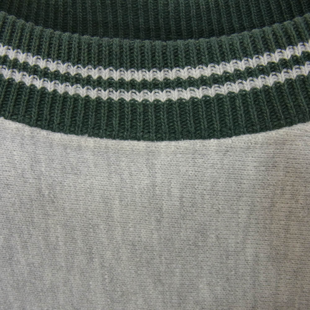 Champion チャンピオン 90s UWGB リブライン リバースウィーブ３段プリント カレッジ スウェット 刺繡タグ グレー系 L【中古】