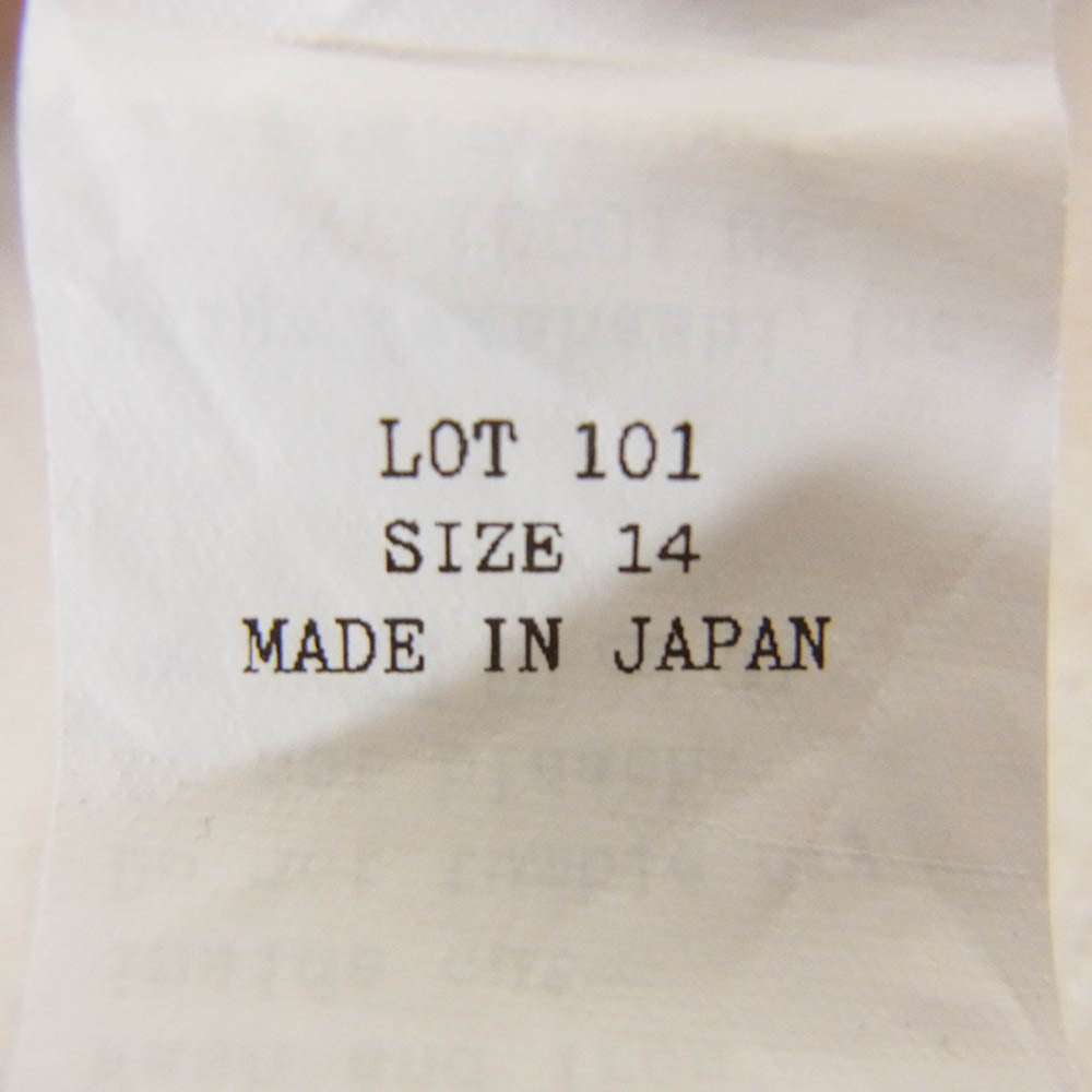 タイガタカハシ Lot.101 Open Collar Shirt オープン カラー シャツ 長袖 14【中古】