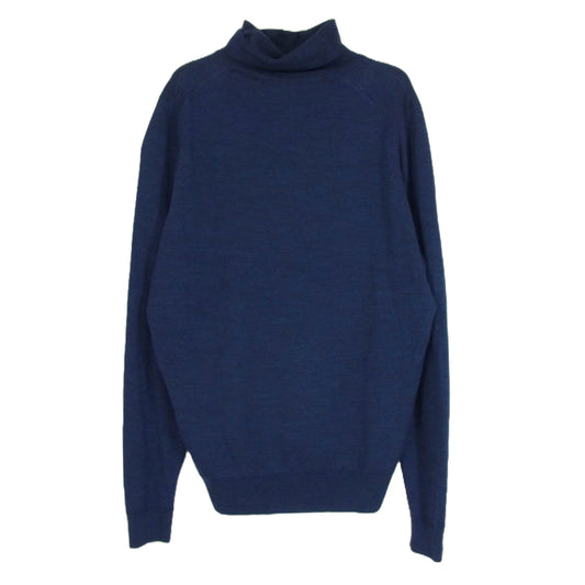 JOHN SMEDLEY ジョンスメドレー タートルネック ニット セーター ネイビー系 M【中古】