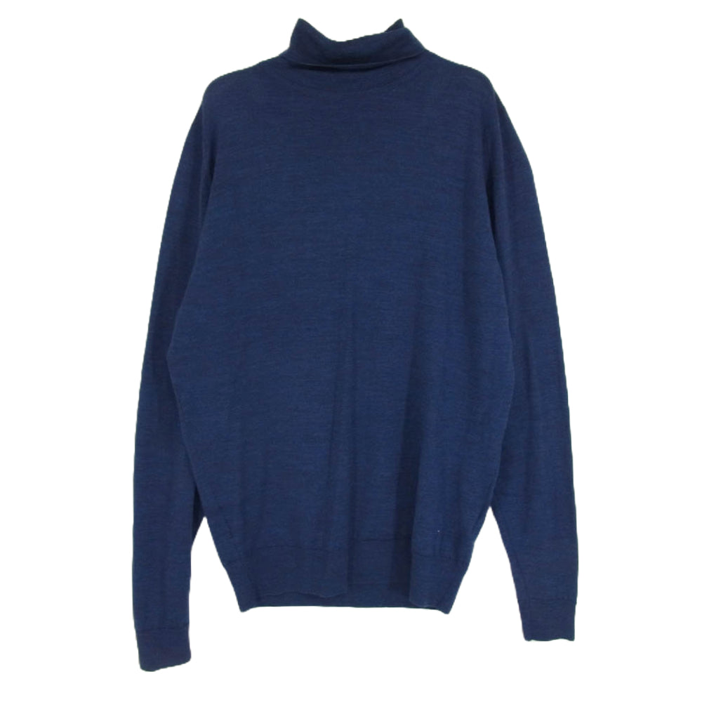 JOHN SMEDLEY ジョンスメドレー タートルネック ニット セーター ネイビー系 M【中古】