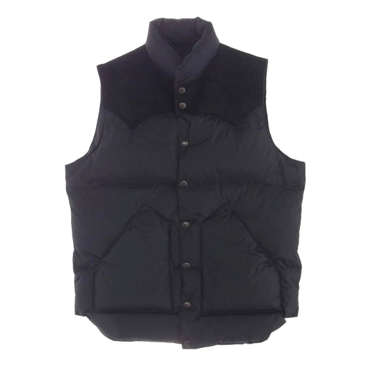 Rocky Mountain FeatherBed ロッキーマウンテンフェザーベッド 450-482-01 スエード切替 ダウン ベスト ブラック系 40【中古】