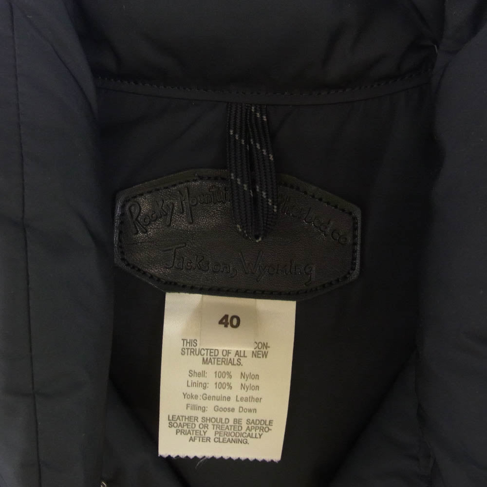 Rocky Mountain FeatherBed ロッキーマウンテンフェザーベッド 450-482-01 スエード切替 ダウン ベスト ブラック系 40【中古】