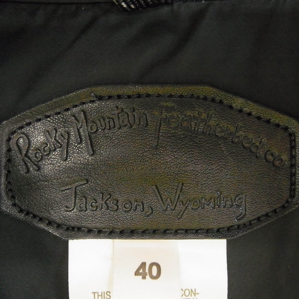 Rocky Mountain FeatherBed ロッキーマウンテンフェザーベッド 450-482-01 スエード切替 ダウン ベスト ブラック系 40【中古】