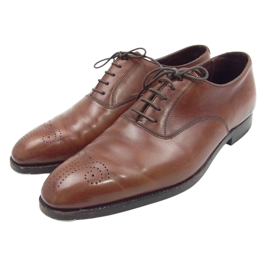 CROCKETT&JONES クロケットアンドジョーンズ CONWAY メダリオン トゥ オックスフォード シューズ レザー ウィングチップ シューズ ブラウン系 7【中古】