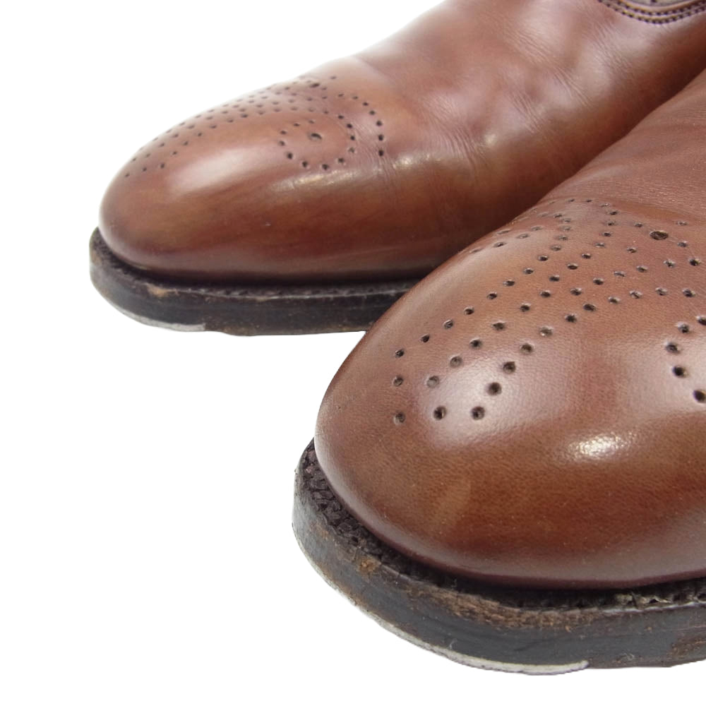 CROCKETT&JONES クロケットアンドジョーンズ CONWAY メダリオン トゥ オックスフォード シューズ レザー ウィングチップ シューズ ブラウン系 7【中古】