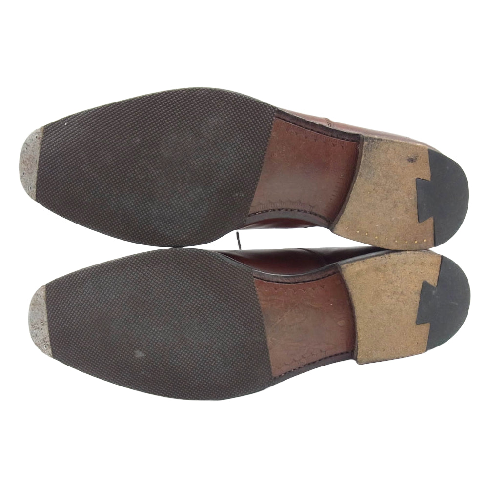 CROCKETT&JONES クロケットアンドジョーンズ CONWAY メダリオン トゥ オックスフォード シューズ レザー ウィングチップ シューズ ブラウン系 7【中古】