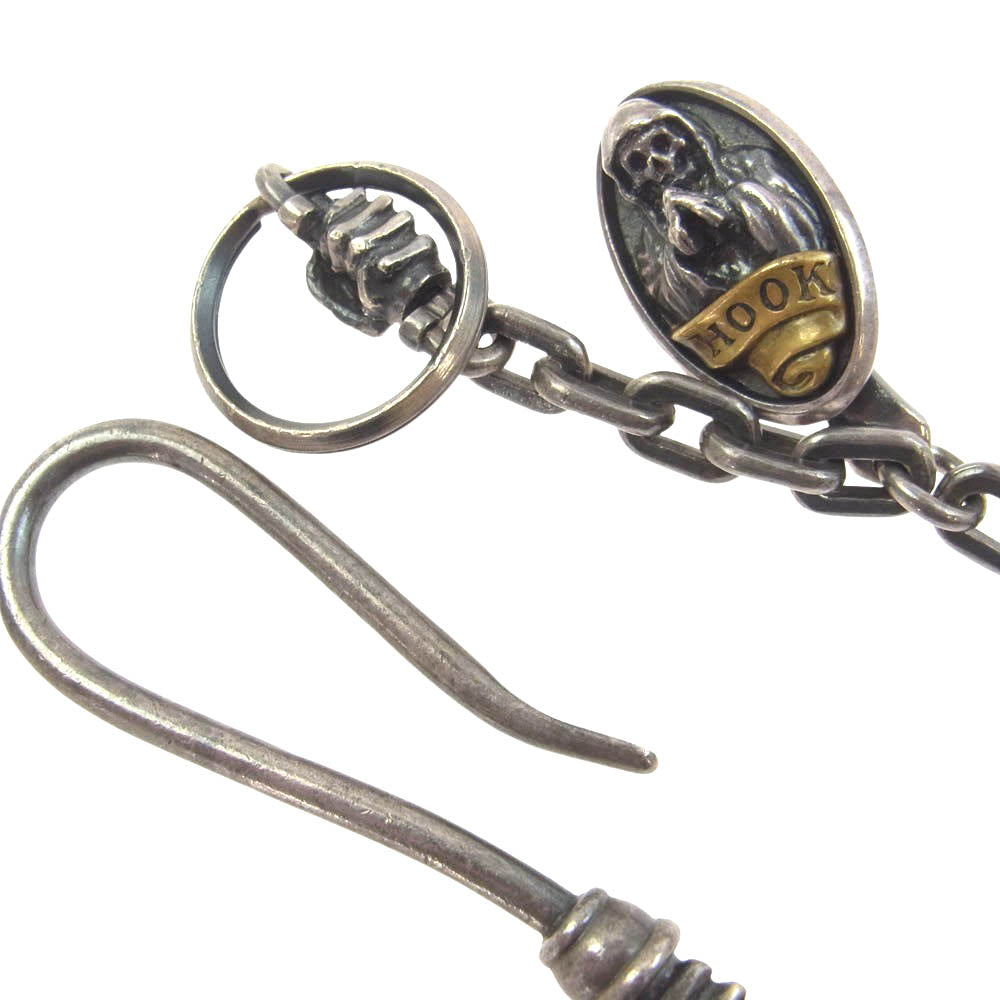 HOOK フック CELT&COBRA ケルトアンドコブラ magical design マジカルデザイン スカル リーパー フック ウォレットチェーン シルバー950ブラス シルバー系【中古】