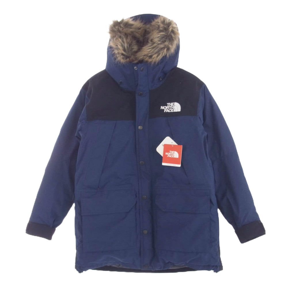 THE NORTH FACE ノースフェイス ND91835 MOUNTAIN DOWN COAT マウンテン ダウン コート ファー付 コズミックブルー M【新古品】【未使用】【中古】