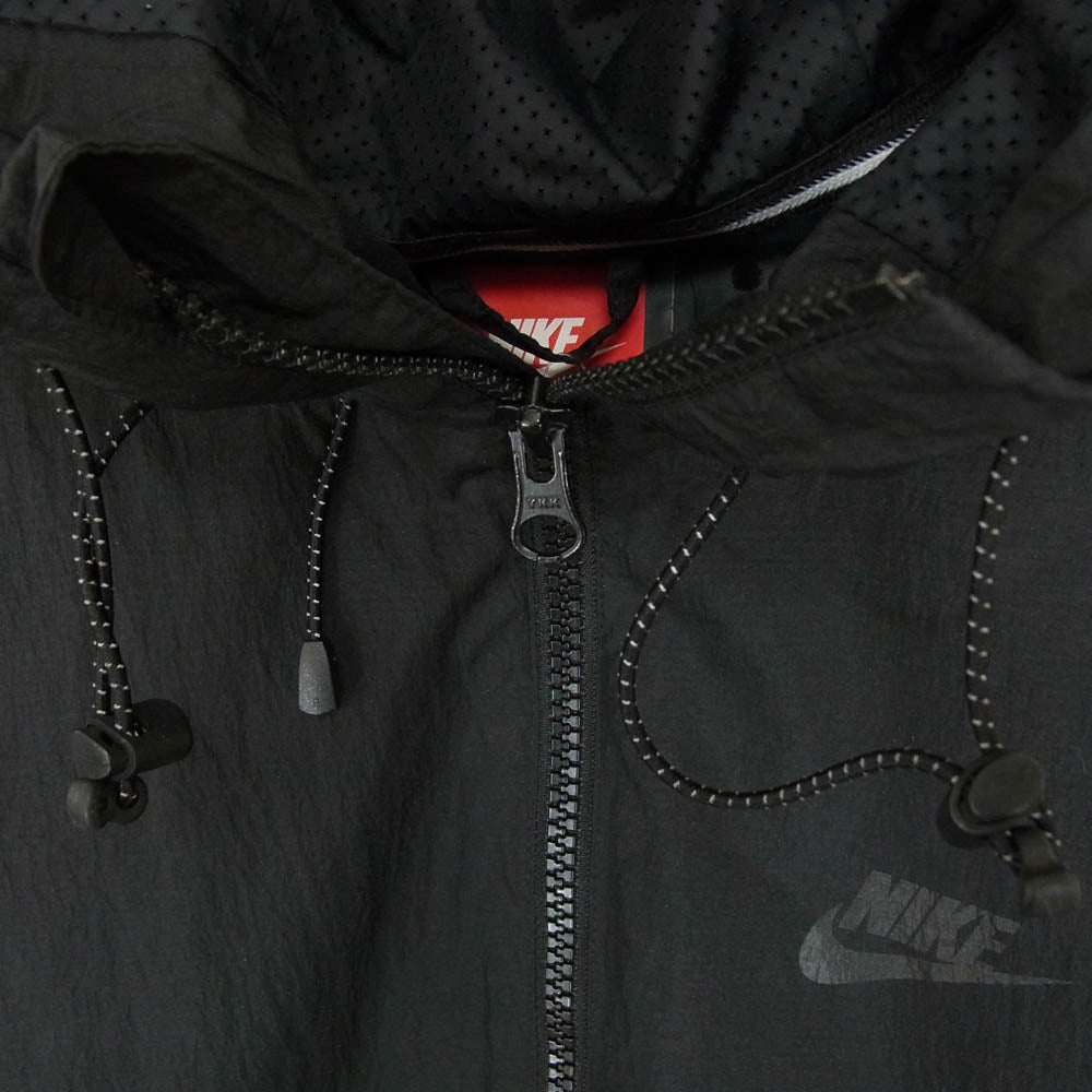 NIKE ナイキ TECH WINDRUNNER ウィンドブレーカー フーディー ナイロン ジャケット ブラック系 L【中古】