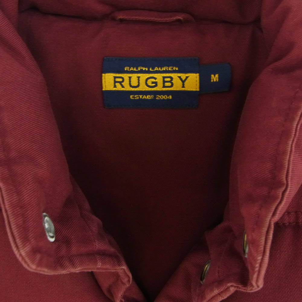 Ralph Lauren ラルフローレン ラグビーファー付き　ダウンベスト RALPH LAUREN ラルフローレン RUGBY ダウン ベスト ワインレッド系 M