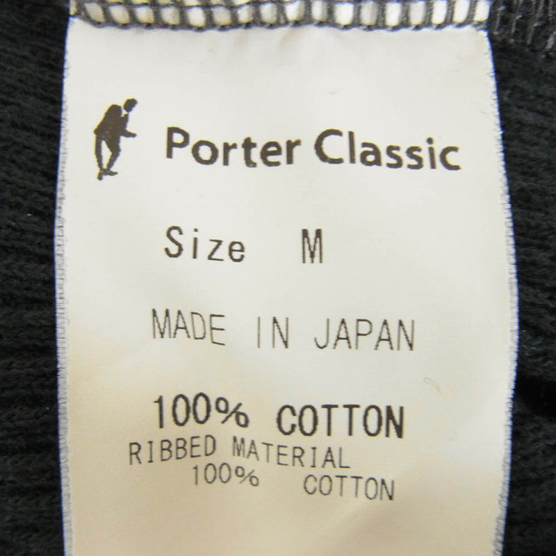 PORTER CLASSIC ポータークラシック 21AW PC-020-1757-10-04 HANDWORK THERMAL TURTLENECK ハンドワーク サーマル タートル ネック ブラック系 M【極上美品】【中古】